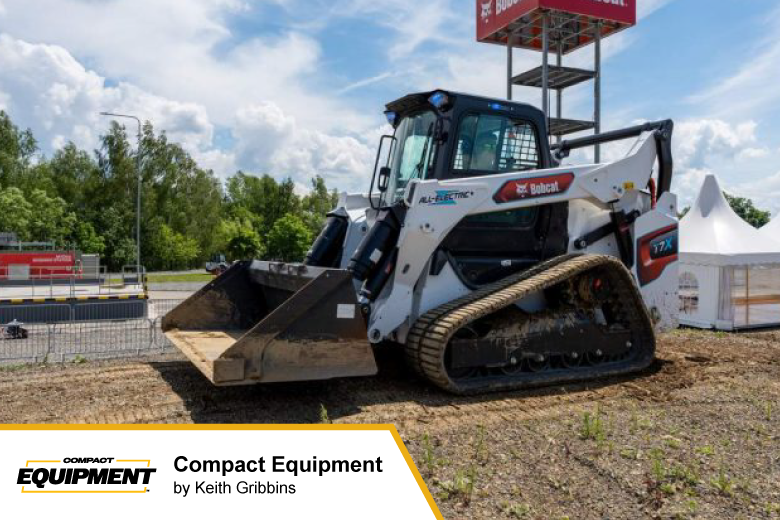 Sideview of Bobcat with Moog Components at Expo for Compact Equipment post