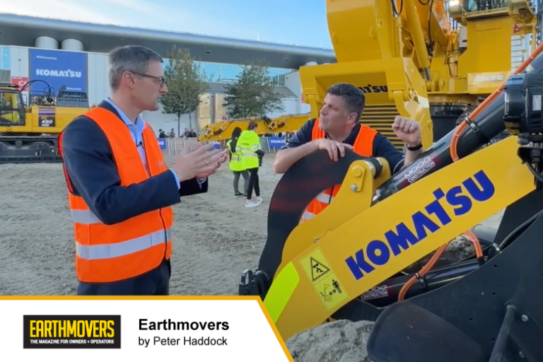 Komatsu unveils All-Electric Loader powered by Moog Construction at bauma 2022